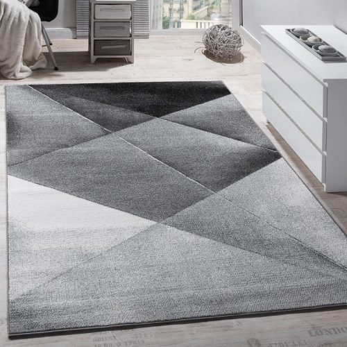 Geometriai mintás szőnyeg - szürke 230x320 cm