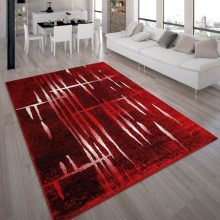 Modern stílusú szőnyeg festékcsíkos - piros 60x100 cm