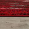 Modern stílusú szőnyeg festékcsíkos - piros 160x220 cm