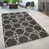 Kül- és beltéri szőnyeg kör motívumokkal - fekete 160x220 cm