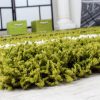 Shaggy szőnyeg köríves mintával - zöld 140x200 cm