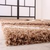 Shaggy szőnyeg köríves mintával - barna 120x170 cm