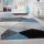 Shaggy szőnyeg geometrikus mintával - szürke, türkiz 120x170 cm