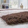 Shaggy szőnyeg geometrikus mintával - barna 140x200 cm