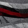 Hullám-márvány mintás szőnyeg - piros, szürke 140x200 cm