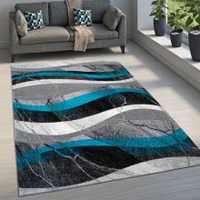   Hullám-márvány mintás szőnyeg - türkiz, szürke 80x150 cm