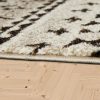 Skandináv stílusú szőnyeg zig-zag mintával - krém 160x230 cm