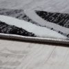 Bordűrös melírozott mintás szőnyeg - szürke, piros 240x340 cm