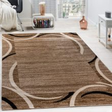 Bordűrös melírozott mintás szőnyeg - barna 60x100 cm