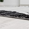 Bordűrös melírozott mintás szőnyeg - szürke 240x340 cm