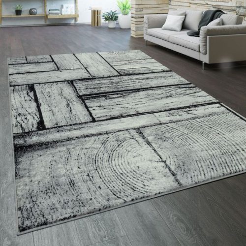 Fa hatású szőnyeg - szürke 240x340 cm