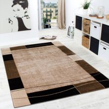 Modern szegélyű szőnyeg - barna 80x150 cm