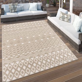 Rug Terrace Living Room Scandi Aztec Pattern 3D