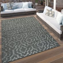   Bel- és kültéri marokkói mintás szőnyeg - szürke 80x150 cm