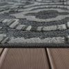Bel- és kültéri marokkói mintás szőnyeg - szürke 120x170 cm
