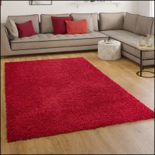 Shaggy egyszínű szőnyeg - piros 70x140 cm