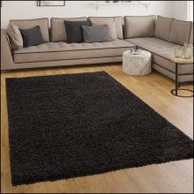 Shaggy egyszínű szőnyeg - fekete 200x200 cm