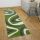 Absztrakt hullám mintás szőnyeg - zöld 80x150 cm