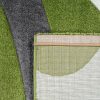 Absztrakt hullám mintás szőnyeg - zöld 200x290 cm