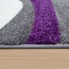 Absztrakt hullám mintás szőnyeg - lila 120x170 cm