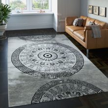 Klasszikus körmintás szőnyeg - ezüst 80x300 cm
