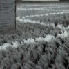 Hosszú szálú gyémántmintás szőnyeg - szürke 80x150 cm