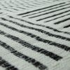 Modern síkszövésű vonalas szőnyeg - fehér-fekete 80x150 cm