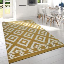   Rövidszálú Skandináv stílusú szőnyeg - sárga 160x230 cm
