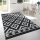 Rövidszálú Skandináv stílusú szőnyeg - fekete 80x150 cm