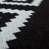 Rövidszálú Skandináv stílusú szőnyeg - fekete 80x150 cm