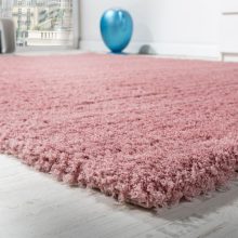   Shaggy szőnyeg mikropoliészter szálakkal - rózsaszín 120 cm átmérőjű