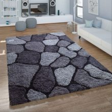 Kőmintás shaggy szőnyeg - szürke 80x150 cm