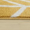 Rövidszálú szőnyeg Skandináv mintával - sárga, fehér 80x150 cm