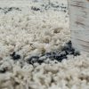 Shaggy szőnyeg rombusz mintával - krém 60x100 cm