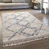 Shaggy szőnyeg rombusz mintával - krém 120x170 cm