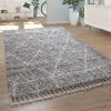 Keleti gyémánt mintás berber szőnyeg - szürke 60x100 cm