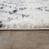 Hosszú szálú rombuszmintás szőnyeg - krém 80x150 cm