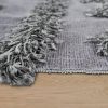 Shaggy szőnyeg zig-zag, rombuszos mintával - szürke 120x170 cm