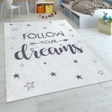   Motivációs feliratú gyerekszoba szőnyeg - fehér 80x150 cm