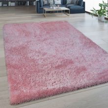   Mosható hosszú szálú monokróm szőnyeg - rózsaszín 160x220 cm
