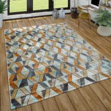   Rövidszálú szőnyeg geometrikus mintával - színes 240x340 cm