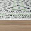 Kültéri szőnyeg geometrikus mintával - zöld 120x170 cm