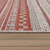 Kültéri szőnyeg sormintás - piros 80x150 cm