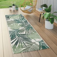 Bel- és kültéri pálmamintás szőnyeg - zöld 80x250 cm