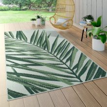   Bel- és kültéri pálmalevél mintájú szőnyeg - zöld 80x105 cm
