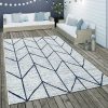 Indoor & Outdoor Flat-Weave Rug Geometric Design