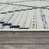 Bel- és kültéri lapos szövésű rombusz mintás szőnyeg - krém 80x150 cm