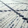 Bel- és kültéri lapos szövésű rombusz mintás szőnyeg - krém 80x150 cm