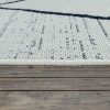 Bel- és kültéri lapos szövésű rombusz mintás szőnyeg - fehér-kék 80x150 cm