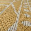 Bel- és kültéri törzsi hangulatú szőnyeg - sárga 60x100 cm